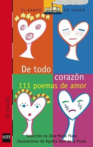 DE TODO CORAZON, 111 POEMAS DE AMOR (B.V. ROJO 115) | 9788434867338 | PLAZA, JOSE MARIA | Llibreria Aqualata | Comprar llibres en català i castellà online | Comprar llibres Igualada