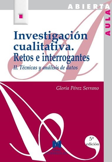 INVESTIGACION CUALITATIVA.RETOS E INTERROGANTES.II | 9788471336293 | GLORIA PEREZ | Llibreria Aqualata | Comprar llibres en català i castellà online | Comprar llibres Igualada