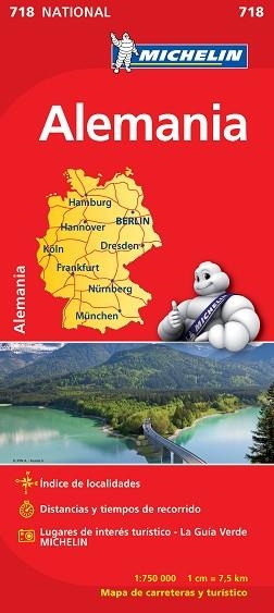 MAPA ALEMANIA (NACIONAL 718) | 9782067170865 | Llibreria Aqualata | Comprar llibres en català i castellà online | Comprar llibres Igualada