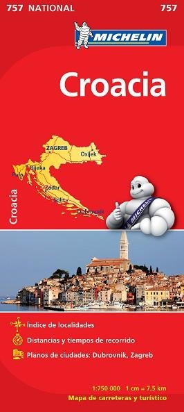 MAPA CROACIA (NACIONAL 757) | 9782067173095 | Llibreria Aqualata | Comprar llibres en català i castellà online | Comprar llibres Igualada