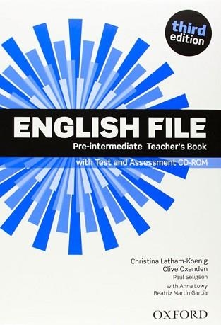 ENGLISH FILE PRE-INTERMEDIATE TEACHER'S BOOK + TEST CD PACK 3ED | 9780194598750 | VARIOS AUTORES | Llibreria Aqualata | Comprar llibres en català i castellà online | Comprar llibres Igualada