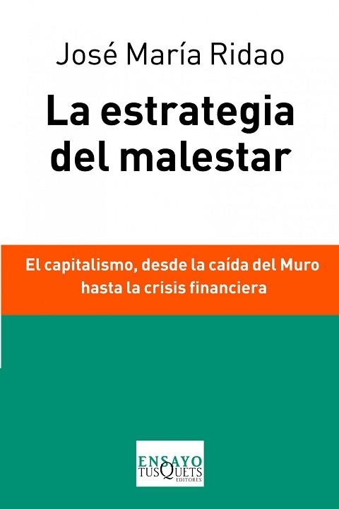 ESTRATEGIA DEL MALESTAR, LA | 9788483838037 | RIDAO, JOSÉ MARÍA | Llibreria Aqualata | Comprar llibres en català i castellà online | Comprar llibres Igualada