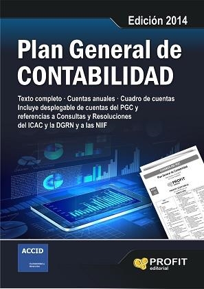 PLAN GENERAL DE CONTABILIDAD. EDICIÓN  2014 | 9788415330264 | ACCID - PROFIT | Llibreria Aqualata | Comprar llibres en català i castellà online | Comprar llibres Igualada