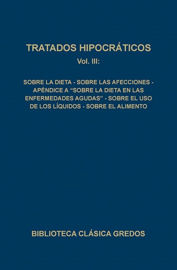 TRATADOS HIPOCRATICOS III | 9788424910198 | Llibreria Aqualata | Comprar llibres en català i castellà online | Comprar llibres Igualada