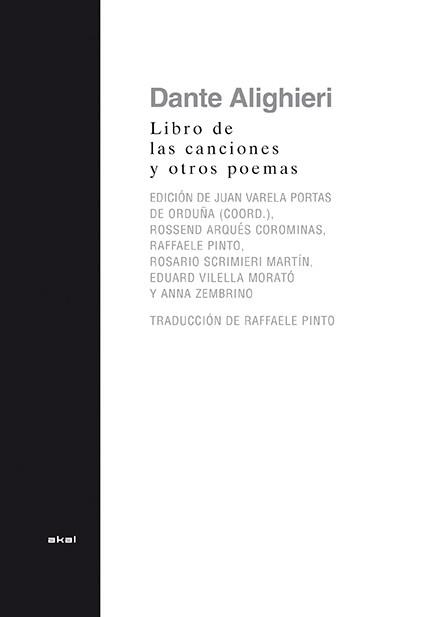 LIBRO DE LAS CANCIONES Y OTROS POEMAS, EL | 9788446039518 | ALIGHIERI, DANTE | Llibreria Aqualata | Comprar llibres en català i castellà online | Comprar llibres Igualada