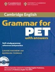 CAMBRIDGE GRAMMAR FOR PET BOOK WITH ANSWERS AND AUDIO CD | 9780521601207 | HASHEMI, LOUISE/THOMAS, BARBARA | Llibreria Aqualata | Comprar llibres en català i castellà online | Comprar llibres Igualada