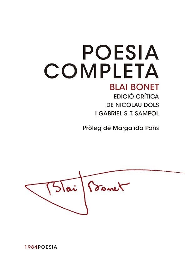 POESIA COMPLETA | 9788415835462 | BONET I RIGO, BLAI | Llibreria Aqualata | Comprar llibres en català i castellà online | Comprar llibres Igualada