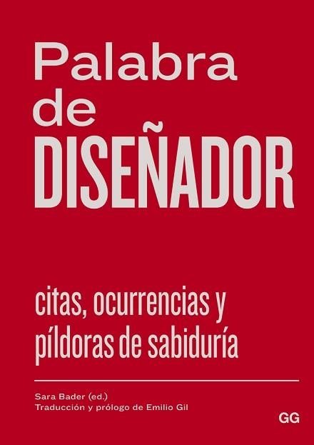 PALABRA DE DISEÑADOR | 9788425227783 | BADER, SARA (ED) | Llibreria Aqualata | Comprar llibres en català i castellà online | Comprar llibres Igualada