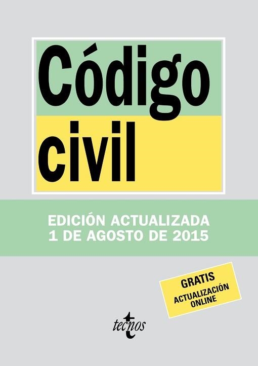 CÓDIGO CIVIL. AGOSTO 2015 | 9788430966073 | Llibreria Aqualata | Comprar llibres en català i castellà online | Comprar llibres Igualada