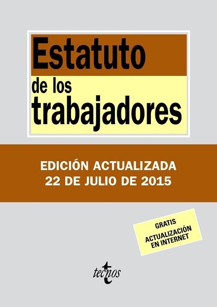 ESTATUTO DE LOS TRABAJADORES. JULIO 2015 | 9788430966158 | Llibreria Aqualata | Comprar llibres en català i castellà online | Comprar llibres Igualada