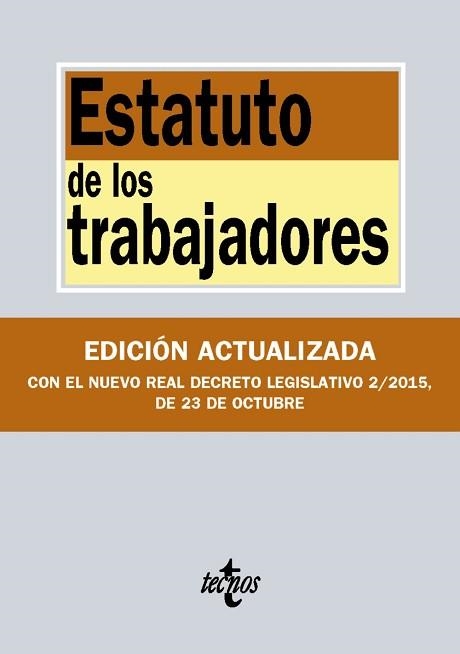 ESTATUTO DE LOS TRABAJADORES | 9788430968510 | EDITORIAL TECNOS | Llibreria Aqualata | Comprar llibres en català i castellà online | Comprar llibres Igualada