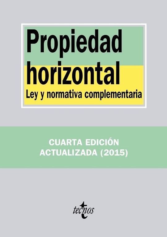 PROPIEDAD HORIZONTAL | 9788430968367 | EDITORIAL TECNOS | Llibreria Aqualata | Comprar llibres en català i castellà online | Comprar llibres Igualada