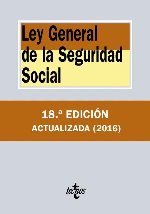 LEY GENERAL DE LA SEGURIDAD SOCIAL | 9788430968848 | EDITORIAL TECNOS | Llibreria Aqualata | Comprar llibres en català i castellà online | Comprar llibres Igualada