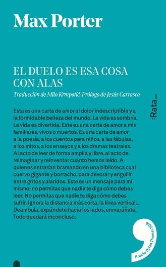 DUELO ES ESA COSA CON ALAS, EL | 9788494489150 | PORTER, MAX | Llibreria Aqualata | Comprar llibres en català i castellà online | Comprar llibres Igualada