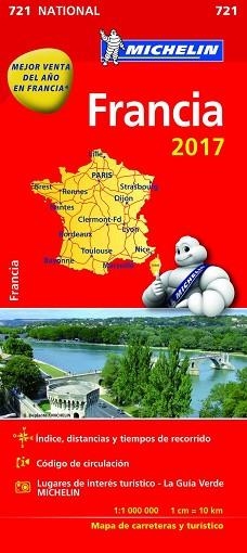 MAPA FRANCIA 1:1 000 000 (NATIONAL 721) | 9782067218659 | VARIOS AUTORES | Llibreria Aqualata | Comprar llibres en català i castellà online | Comprar llibres Igualada