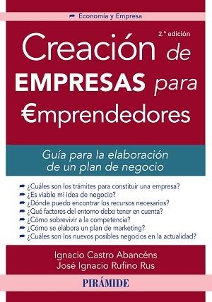 CREACIÓN DE EMPRESAS PARA EMPRENDEDORES | 9788436834109 | CASTRO ABANCÉNS, IGNACIO / RUFINO RUS, JOSÉ IGNACIO | Llibreria Aqualata | Comprar llibres en català i castellà online | Comprar llibres Igualada