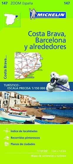 MAPA COSTA BRAVA, BARCELONA Y ALREDEDORES (MAPA ZOMM ESPAÑA 147) | 9782067218192 | VARIOS AUTORES | Llibreria Aqualata | Comprar llibres en català i castellà online | Comprar llibres Igualada