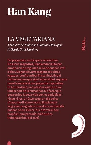 VEGETARIANA, LA (CATALÁ) | 9788416738120 | KANG, HAN | Llibreria Aqualata | Comprar libros en catalán y castellano online | Comprar libros Igualada