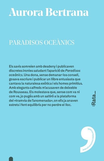 PARADISOS OCEÀNICS | 9788416738335 | BERTRANA, AURORA | Llibreria Aqualata | Comprar libros en catalán y castellano online | Comprar libros Igualada