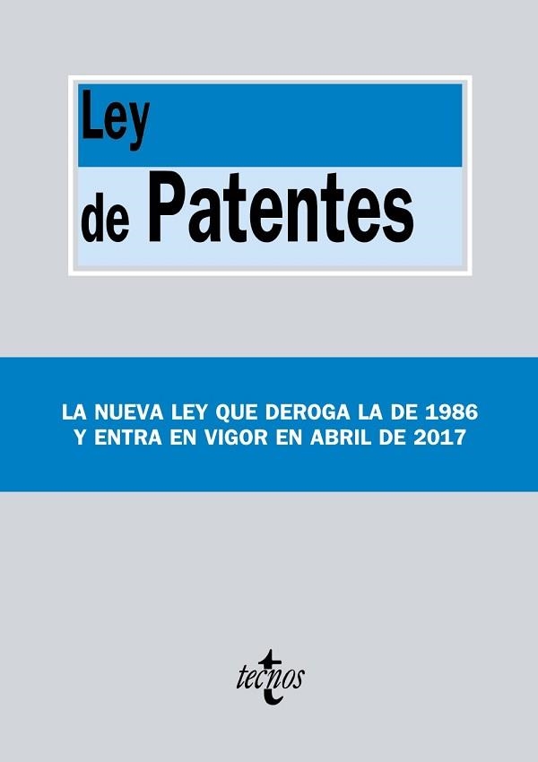 LEY DE PATENTES | 9788430971312 | EDITORIAL TECNOS | Llibreria Aqualata | Comprar llibres en català i castellà online | Comprar llibres Igualada