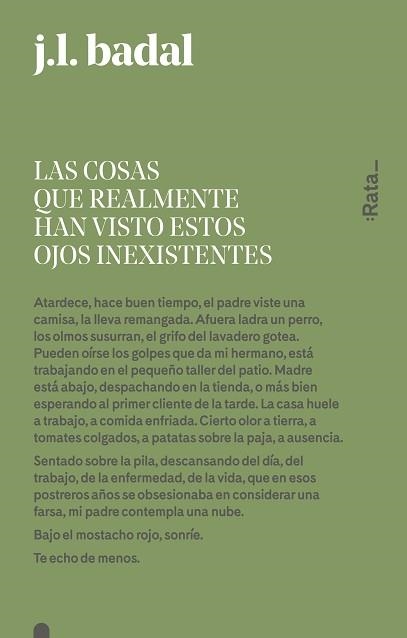 COSAS QUE REALMENTE HAN VISTO ESTOS OJOS INEXISTENTES, LAS | 9788416738151 | BADAL, JOSEP LLUÍS | Llibreria Aqualata | Comprar llibres en català i castellà online | Comprar llibres Igualada