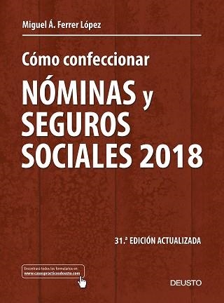 CÓMO CONFECCIONAR NÓMINAS Y SEGUROS SOCIALES 2018 | 9788423429264 | FERRER LÓPEZ, MIGUEL ÁNGEL | Llibreria Aqualata | Comprar llibres en català i castellà online | Comprar llibres Igualada