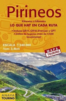 MAPA DE LOS PIRINEOS 1:340.000 -  (DESPLEGABLE) | 9788491581673 | ANAYA TOURING | Llibreria Aqualata | Comprar llibres en català i castellà online | Comprar llibres Igualada