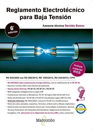 REGLAMENTO ELECTROTÉCNICO PARA BAJA TENSIÓN 6ª ED. | 9788426727930 | BUENO GONZALEZ, BENILDE | Llibreria Aqualata | Comprar llibres en català i castellà online | Comprar llibres Igualada