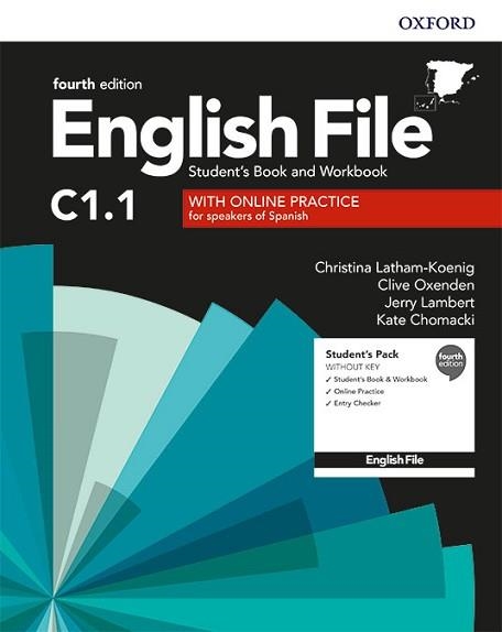 ENGLISH FILE C1 1 STUDENTS BOOK AND WORKBOOK WITHOUT KEY FOURTH EDITION - ADVANCED | 9780194037914 | LATHAN-KOENIG / OXENDEN | Llibreria Aqualata | Comprar llibres en català i castellà online | Comprar llibres Igualada