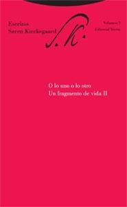 O LO UNO O LO OTRO. UN FRAGMENTO DE VIDA II | 9788481648089 | KIERKEGAARD, SOREN | Llibreria Aqualata | Comprar llibres en català i castellà online | Comprar llibres Igualada