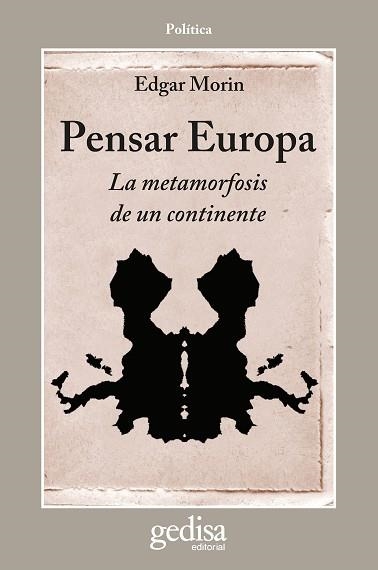 PENSAR EUROPA (POLITICA) | 9788474323009 | MORIN, EDGAR | Llibreria Aqualata | Comprar libros en catalán y castellano online | Comprar libros Igualada