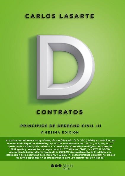 PRINCIPIOS DE DERECHO CIVIL. TOMO III | 9788491235316 | LASARTE ÁLVAREZ, CARLOS | Llibreria Aqualata | Comprar llibres en català i castellà online | Comprar llibres Igualada