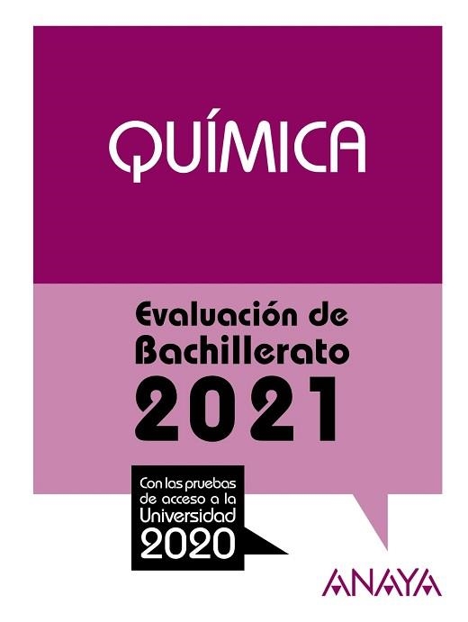 QUÍMICA. ENVALUACIÓN DE BACHILLERATO 2021 | 9788469885307 | FERNÁNDEZ FEAL, FRANCISCA ESTER | Llibreria Aqualata | Comprar llibres en català i castellà online | Comprar llibres Igualada