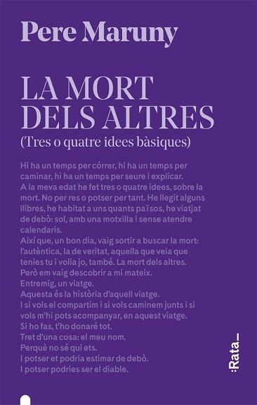 MORT DELS ALTRES, LA | 9788416738618 | MARUNY, PERE | Llibreria Aqualata | Comprar libros en catalán y castellano online | Comprar libros Igualada