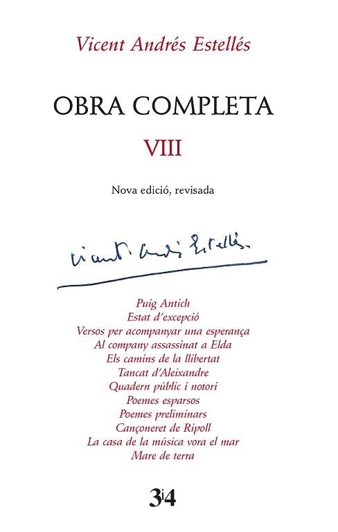 OBRA COMPLETA VIII VICENT ANDRÉS ESTELLÉS | 9788417469429 | ANDRÉS ESTELLÉS, VICENT | Llibreria Aqualata | Comprar llibres en català i castellà online | Comprar llibres Igualada