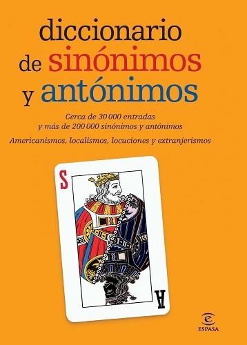 DICCIONARIO DE SINÓNIMOS Y ANTÓNIMOS | 9788467007510 | ESPASA CALPE | Llibreria Aqualata | Comprar llibres en català i castellà online | Comprar llibres Igualada