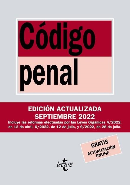 CÓDIGO PENAL | 9788430985579 | EDITORIAL TECNOS | Llibreria Aqualata | Comprar llibres en català i castellà online | Comprar llibres Igualada