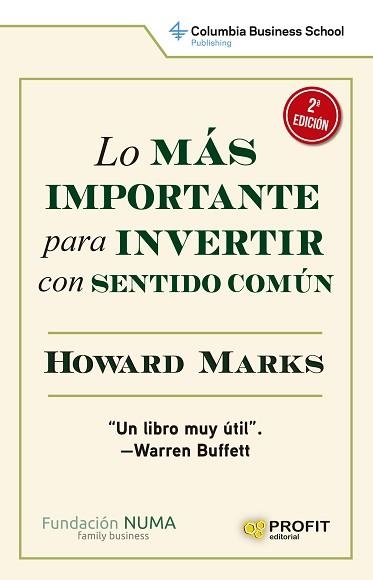 LO MÁS IMPORTANTE PARA INVERTIR CON SENTIDO COMÚN | 9788419212306 | MARKS, HOWARD | Llibreria Aqualata | Comprar llibres en català i castellà online | Comprar llibres Igualada