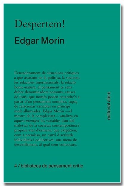 DESPERTEM! | 9788418618406 | MORIN, EDGAR | Llibreria Aqualata | Comprar llibres en català i castellà online | Comprar llibres Igualada