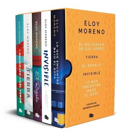 ESTUCHE ELOY MORENO. EL BOLÍGRAFO DE GEL VERDE / TIERRA / EL REGALO / INVISIBLE / LO QUE ENCONTRÉ BAJO EL SOFÁ) | 9788413145082 | MORENO, ELOY | Llibreria Aqualata | Comprar llibres en català i castellà online | Comprar llibres Igualada