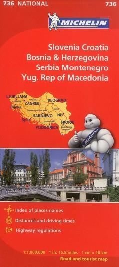 ESLOVENIA, CROACIA, BOSNIA Y HERZEGOVINA, SERBIA-MONTENEGRO, NORTE DE MACEDONIA MAPA 736 1.1000000 | 9782067171947 | AA.VV. | Llibreria Aqualata | Comprar llibres en català i castellà online | Comprar llibres Igualada