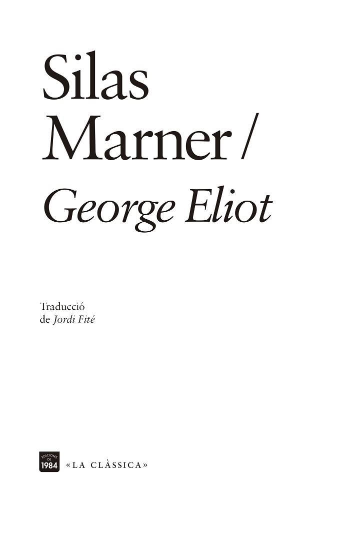 SILAS MARNER | 9788418858420 | ELIOT, GEORGE | Llibreria Aqualata | Comprar llibres en català i castellà online | Comprar llibres Igualada