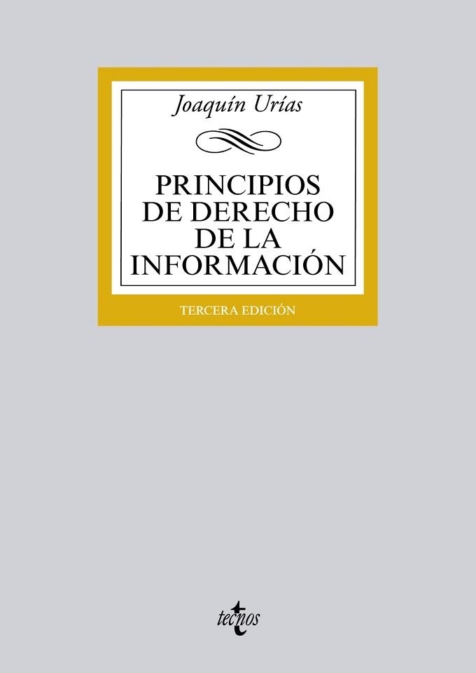 PRINCIPIOS DE DERECHO DE LA INFORMACIÓN | 9788430963003 | URÍAS, JOAQUÍN | Llibreria Aqualata | Comprar llibres en català i castellà online | Comprar llibres Igualada