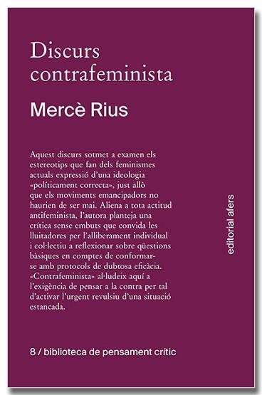 DISCURS CONTRAFEMINISTA | 9788418618758 | RIUS SANTAMARIA, MERCÈ | Llibreria Aqualata | Comprar llibres en català i castellà online | Comprar llibres Igualada