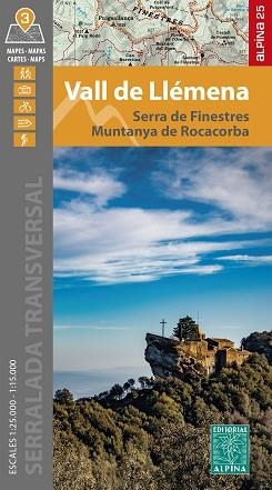 VALL DE LLÉMENA. SERRA DE FINESTRES / MUNTANYA DE ROCACORBA (ESCALA 1: 25000 - 1:15 000) | 9788470111198 | Llibreria Aqualata | Comprar llibres en català i castellà online | Comprar llibres Igualada