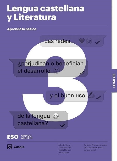 LENGUA CASTELLANA Y LITERATURA 3 ESO. LOMLOE. APRENDE LO BÁSICO | 9788421882177 | VARIOS AUTORES | Llibreria Aqualata | Comprar llibres en català i castellà online | Comprar llibres Igualada