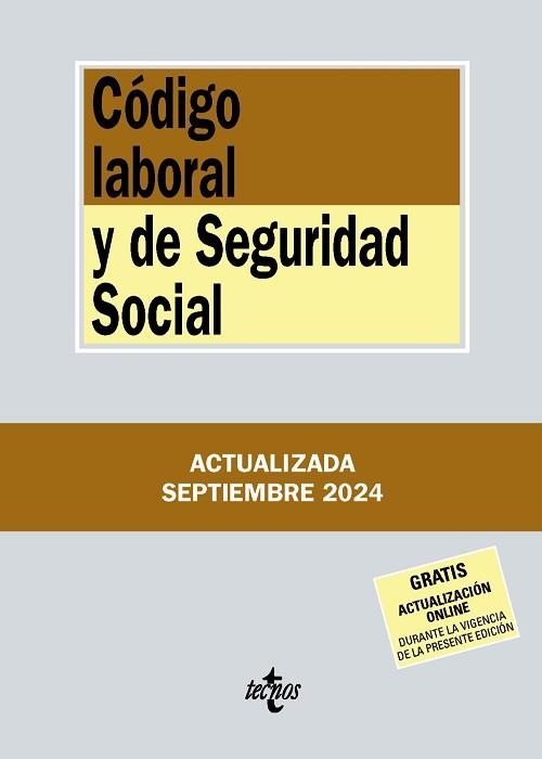 CÓDIGO LABORAL Y DE SEGURIDAD SOCIAL. ED. 2024 SEPTIEMBRE | 9788430991976 | EDITORIAL TECNOS | Llibreria Aqualata | Comprar libros en catalán y castellano online | Comprar libros Igualada