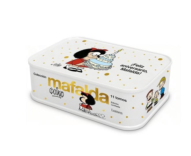 COLECCIÓN MAFALDA: 11 TOMOS EN UNA CAJA DE LATA (EDICIÓN ¡FELIZ ANIVERSARIO, MAF | 9788426420008 | QUINO | Llibreria Aqualata | Comprar llibres en català i castellà online | Comprar llibres Igualada