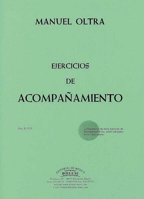 EJERCICIOS DE ACOMPAÑAMIENTO (REG B.2450) | 9788480207010 | OLTRA, MANUEL | Llibreria Aqualata | Comprar llibres en català i castellà online | Comprar llibres Igualada