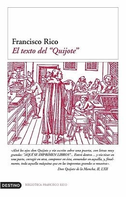 TEXTO DEL QUIJOTE, EL (IMAGIO MUNDI 105) | 9788423338757 | RICO, FRANCISCO | Llibreria Aqualata | Comprar llibres en català i castellà online | Comprar llibres Igualada